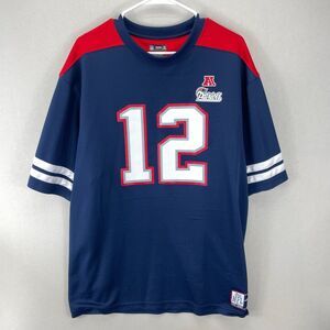 NFL Men's 2XL Tom Brady 12 New England‎ Patriots Football Jersey Blue Red